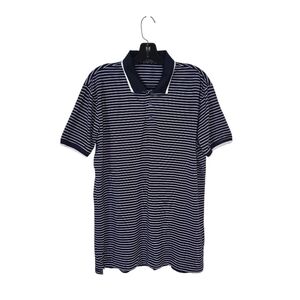 G/FORE Perforated‎ Wide Stripe Polo Men's Medium Twilight Golf